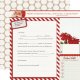 両面印刷１２インチ・ペーパー  Santa's List　（Santa's Letter）