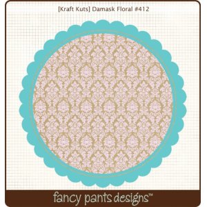 画像: ダイカット・ペーパー（Kraft Kuts Damask Floral）