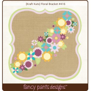 画像: ダイカット・ペーパー（Kraft Kuts Floral Bracket）