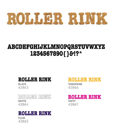 画像2: グリッター・チップボード・ステッカー（Thickers - Roller Rink）白