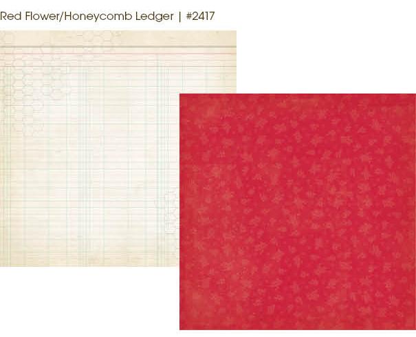 画像1: 両面印刷　Red Flower/Honycomb　（Summer Fresh)